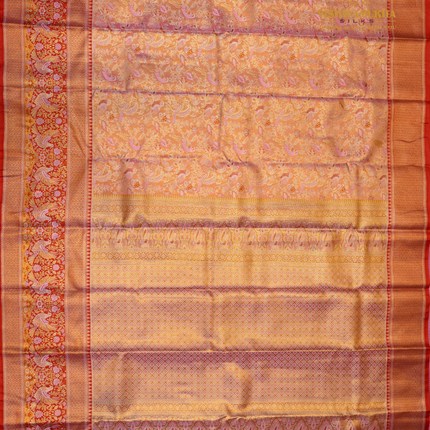 Semi pattu Meenakari-VSSP59L Peach