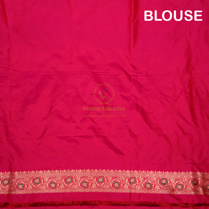 SHINY RED  PURE BANARAS KATAN
