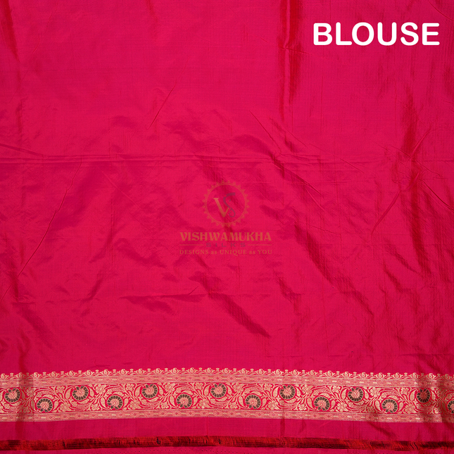 SHINY RED  PURE BANARAS KATAN