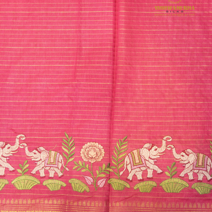 Chanderi saree-VSC28(7) Pink
