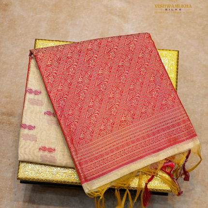 Chanderi Saree-VSC26 Red
