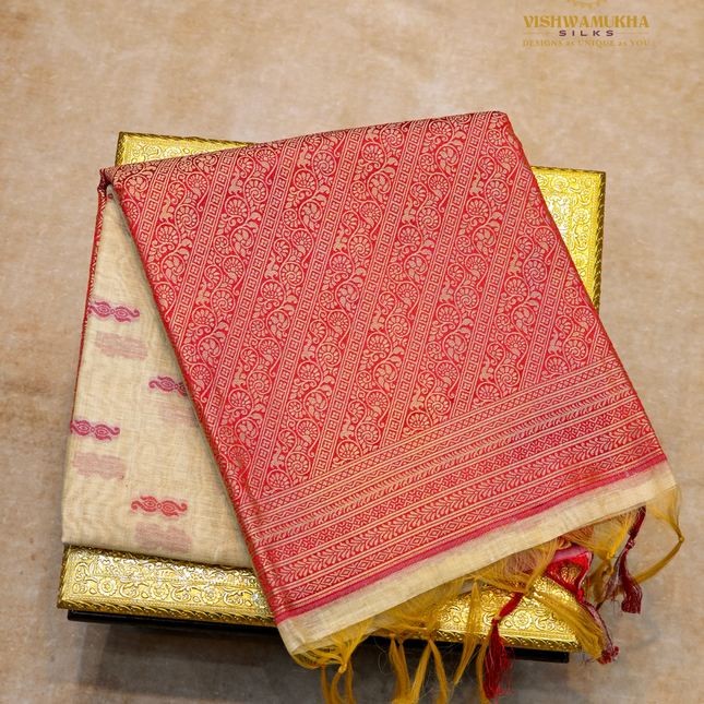 Chanderi Saree-VSC26 Red