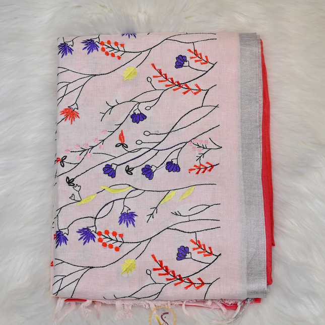 Cotton Linen-VSL22A Pink-red