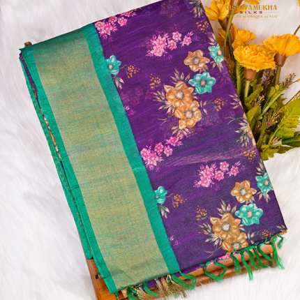 Chanderi Sarees-VSC38D Purple