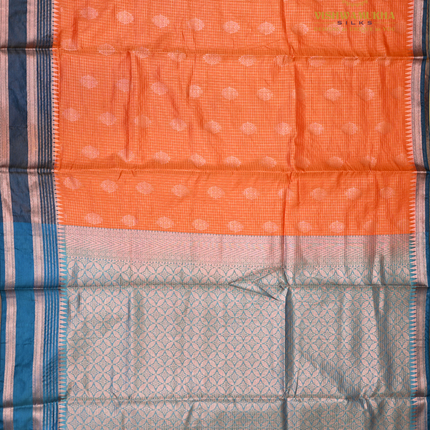 Semi Soft Pattu-VSSP49I Orange