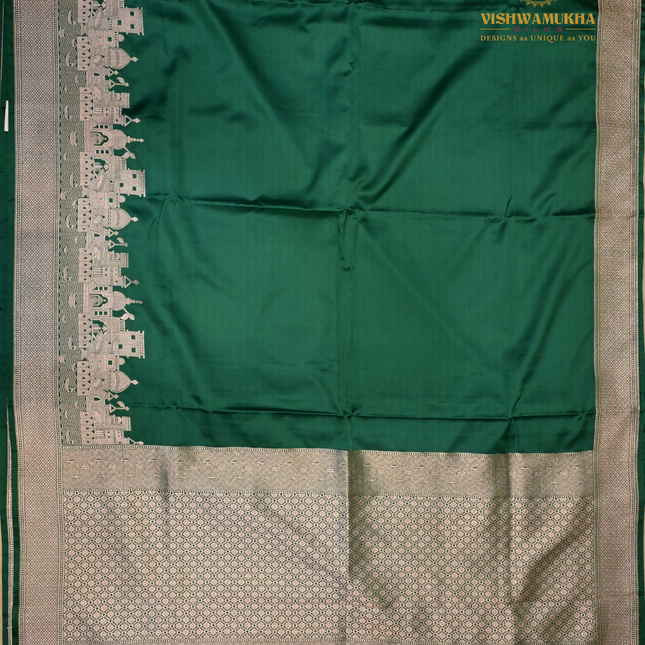 Banaras Mashru-VSBM1C Bottle Green