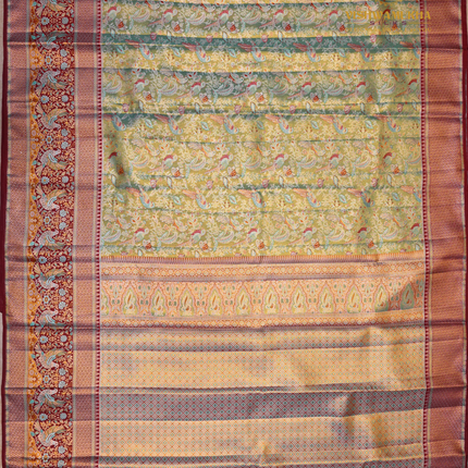 Semi pattu Meenakari-VSSP59M sea green