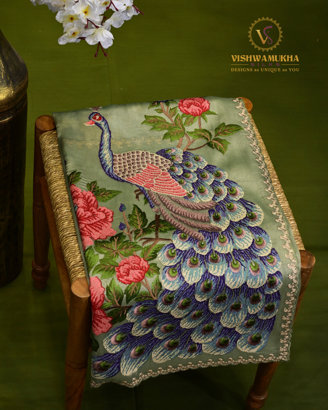 Kora Sarees-VSKS7 Sea Green