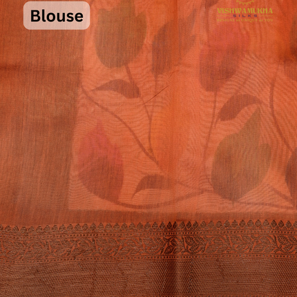 Chanderi Sarees-VSC43C Rust