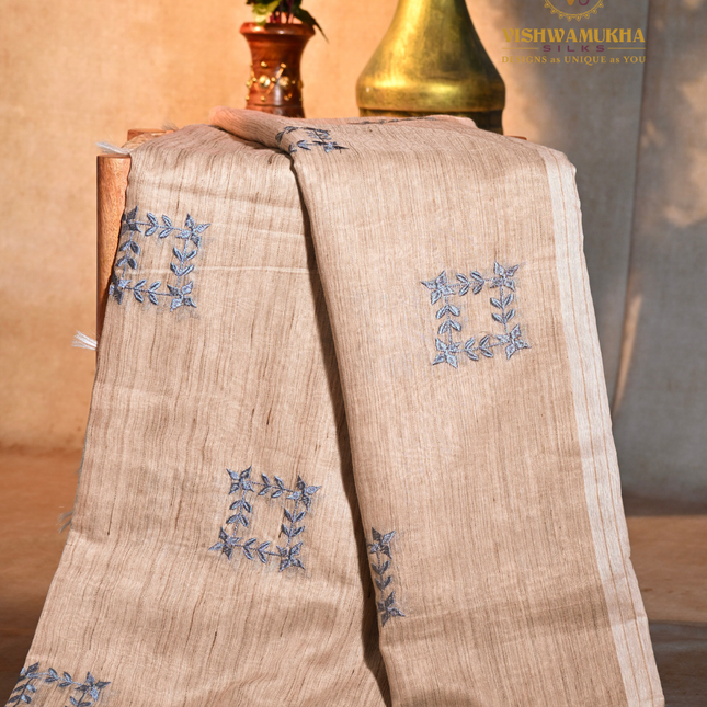 Linen Sarees-VSL03 Blue