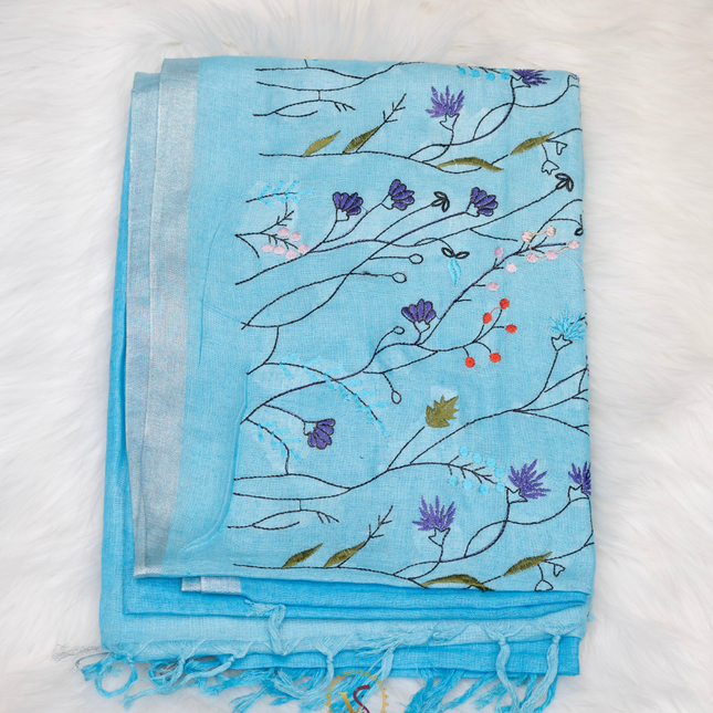 Cotton Linen-VSL22B sky Blue