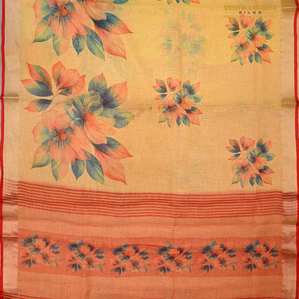 Linen Digital Printed-VSL25B Mustard