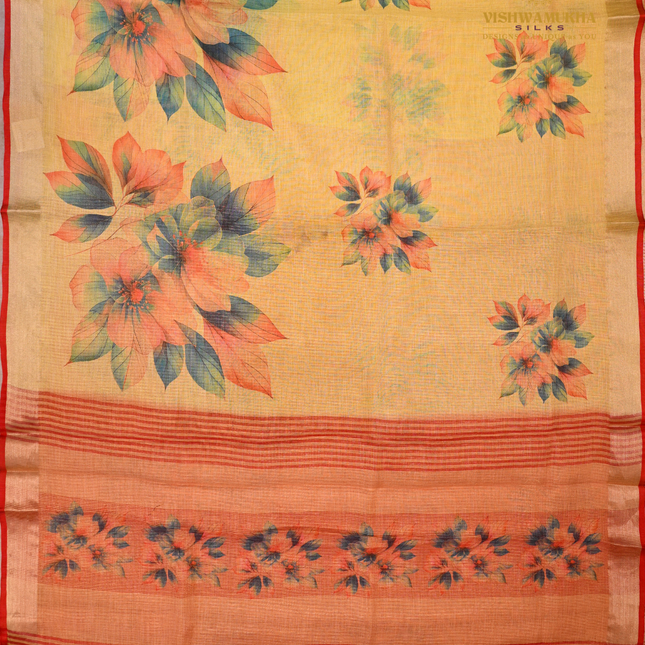 Linen Digital Printed-VSL25B Mustard