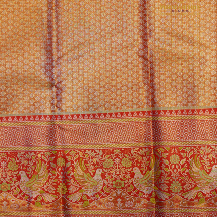 Semi pattu Meenakari-VSSP59N mustard