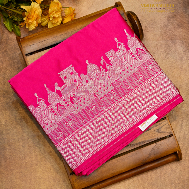 Banaras Mashru-VSBM1D rani pink