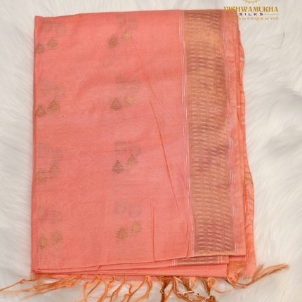 Chanderi Cotton-VSC52B Peach