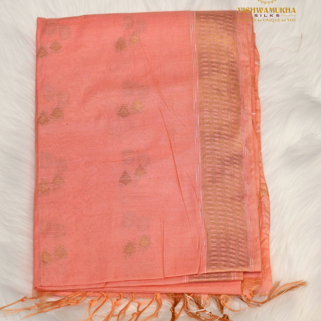 Chanderi Cotton-VSC52B Peach