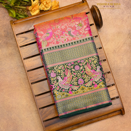 Semi pattu Meenakari-VSSP59O pink