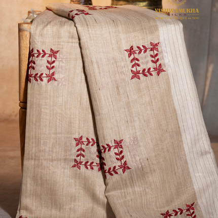 Linen Sarees-VSL04 Maroon