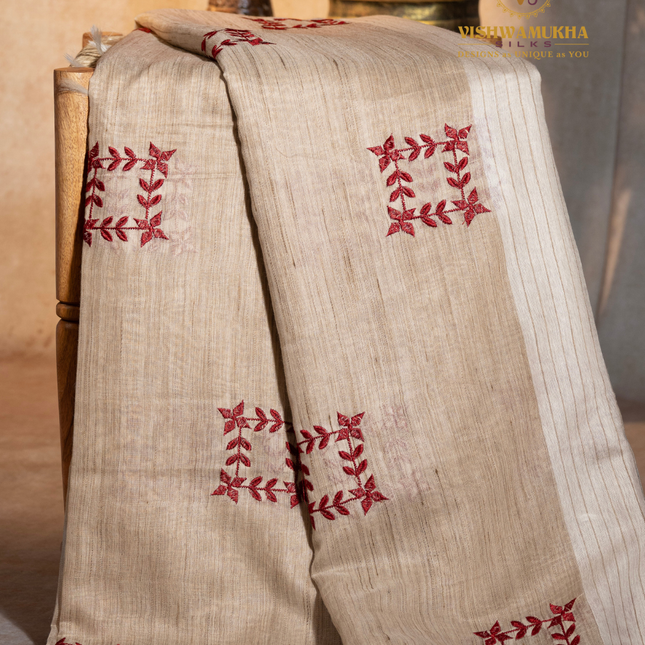 Linen Sarees-VSL04 Maroon