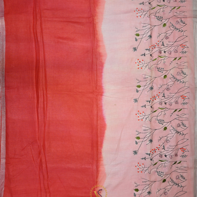 Cotton Linen-VSL22C Half white-Brick red