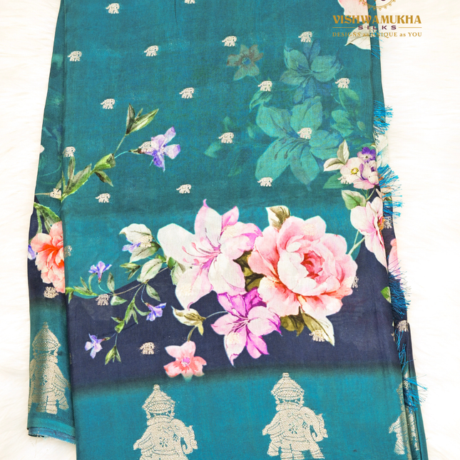 Dola Silk-VSD1A Peacock blue