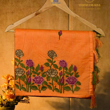 Supernet Sarees-VSSN1A Orange