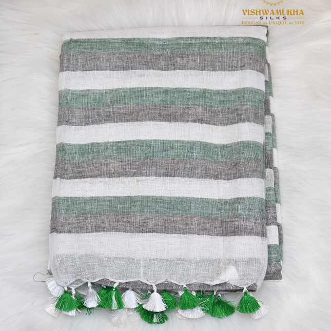 Cotton Linen-VSL21A Green-Gray
