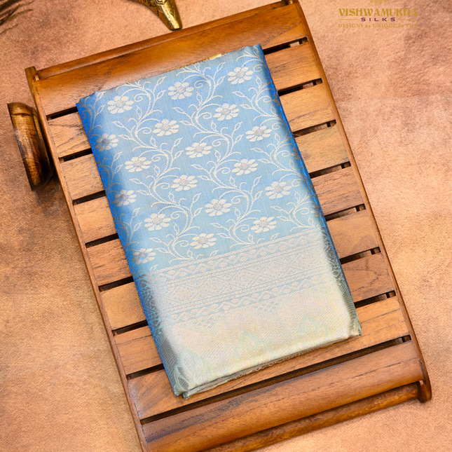 Semi Soft Pattu-VSSP53C Blue