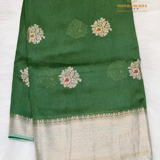 Chanderi Sarees-VSC35 (A) Green