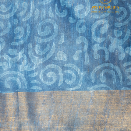 Chanderi Saree-VSC1 Indigo Blue