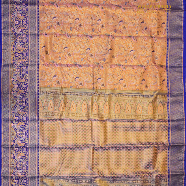 Semi pattu Meenakari-VSSP59P peach