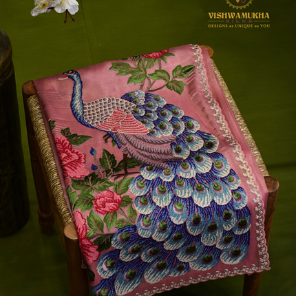 Kora Sarees-VSKS9 Peach-Pink