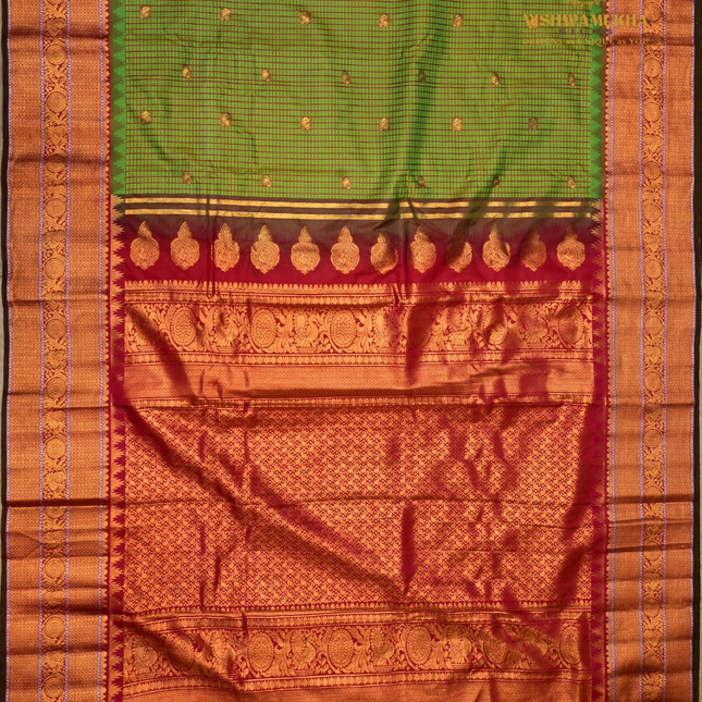 Semi Gadwal Pattu-VSGSP1D green