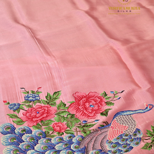 Kora Sarees-VSKS9 Peach-Pink