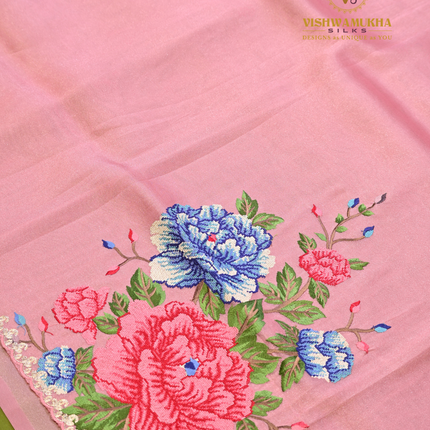 Kora Sarees-VSKS9 Peach-Pink