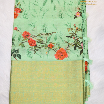 Silk Kota Sarees-VSSK2A Pista Green