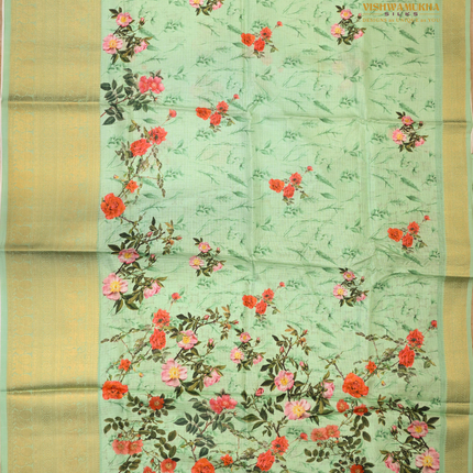 Silk Kota Sarees-VSSK2A Pista Green