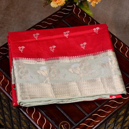 Chanderi Sarees-VSC37A Red
