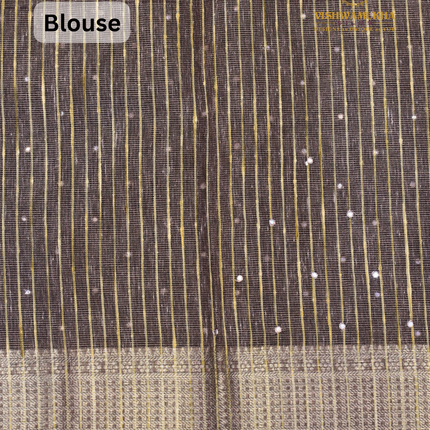 Jute Tissue Mirror work-VSJTC2B Elephant grey