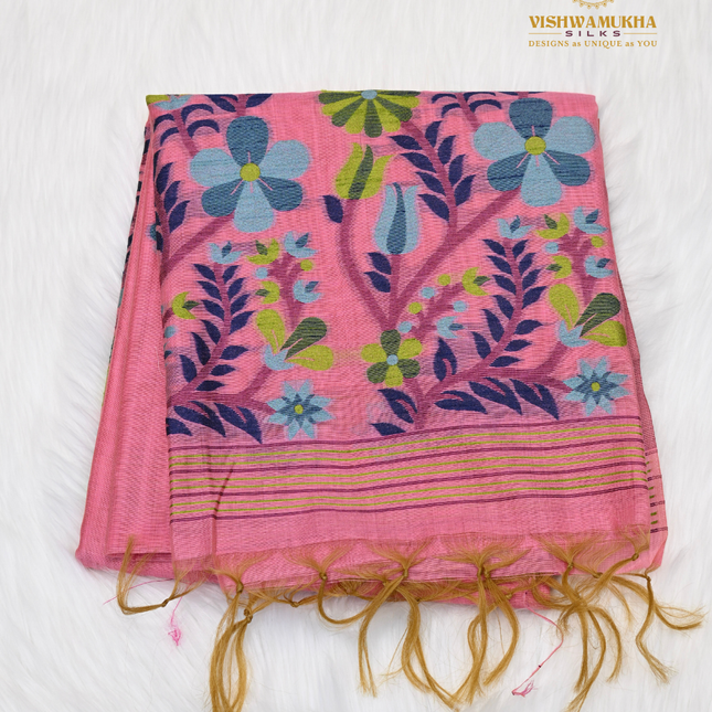 Jamdhani Cotton-VSJC7 Pink