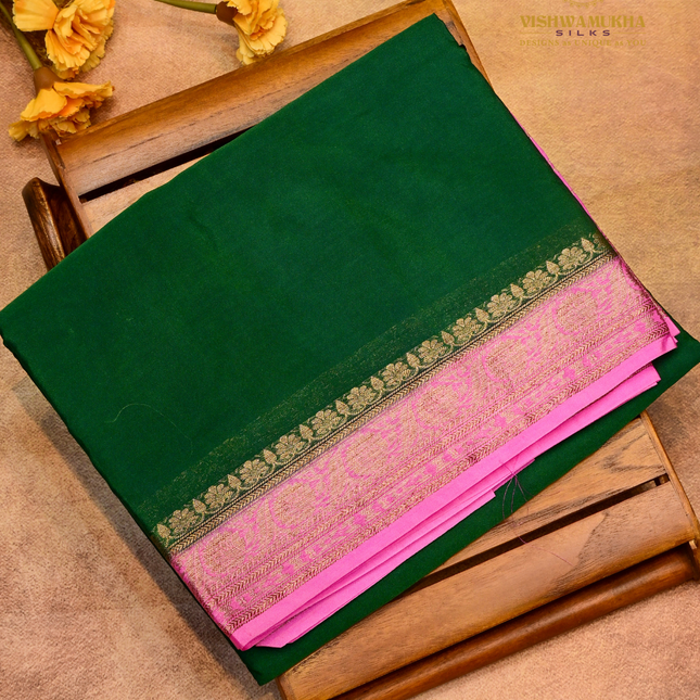 Georgette Fancy-VSGF11F Bottle green