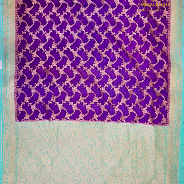 Georgette Fancy-VSGF5C Blue Purple