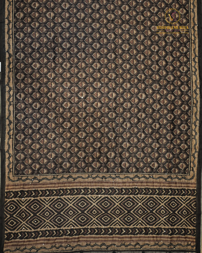 Chanderi Saree-VSC50 Brown