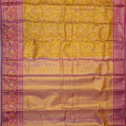 Semi pattu Meenakari-VSSP59A yellow