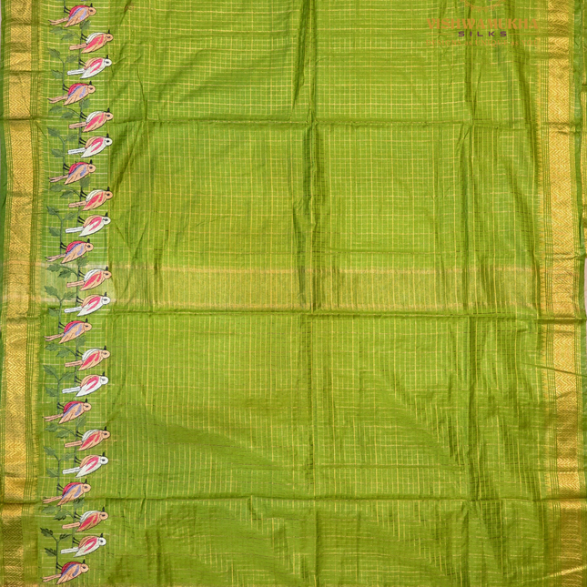 Chanderi saree-VSC34 Green(1)
