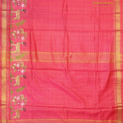 Chanderi saree-VSC31 Pink(1)