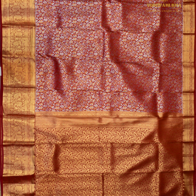 Semi pattu sarees-VSSP54B Red