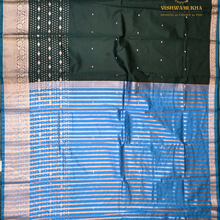 Semi Soft Pattu-VSSP52B Bottle Green