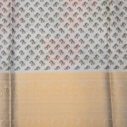 Silk Kota Sarees-VSSK2C Glacier grey